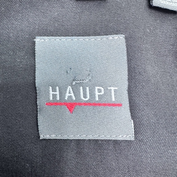 HAUPT BLACK W CONTRASTING STITCHING LONG SLEEVE BUTTON UP SHIRT - Picture 7 of 9